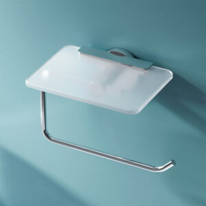 A85A341500 X-Joy, Держатель для туалетной бумаги с полкой, хром