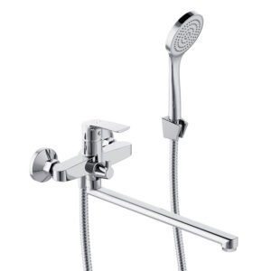 489500000 Eclipse 2.0 Смеситель для ванной и душа с универсальным изливом и душ.набором, хром