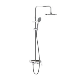 977730000 ДС Jupiter со смесителем полкой: верхний душ, ручной душ., штанга варио, хром