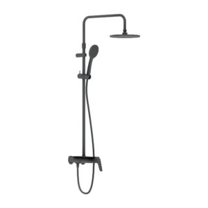 977780300 Jupiter душевая система с душевым смесителем-полкой, чёрный
