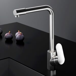 F8005711 Like, смеситель для кухни с каналом для питьевой воды, L-излив, сатин, шт.