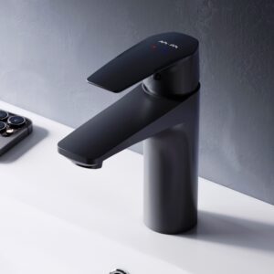 F90A02122 Gem, смеситель для умывальника излива 99 мм, черный, шт.