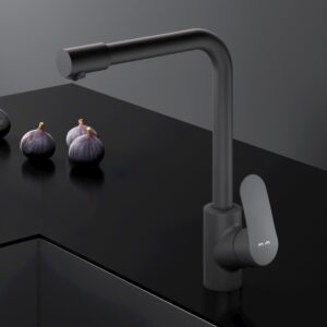 F8005722 Like, смеситель для кухни с каналом для питьевой воды, L-излив, черный матовый, шт.