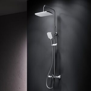 F078F500 Func, душ. система: см-ль д/ванны/душа с ТМС, душ.штанга, верхн. душ квадр., ручн.душ, хром