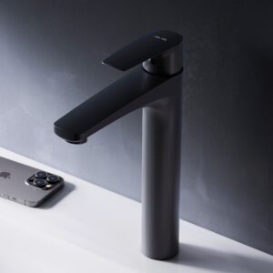 F90A92022 Gem, смеситель для умывальника высокий, черный, шт.