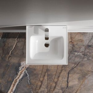 M85AWCC0502WG64 X-Joy, Раковина мебельная, керамическая, 50 см, встроенная, цвет: белый, глянец