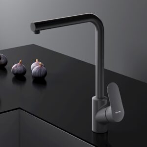 F8005022 Like, смеситель для кухни L-образный излив, черный, шт.