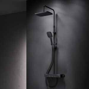 F078F322 Func, душ.сис-ма: см-ль-полка д/ванны/душа с ТМС, душ.штанга, верхн. душ квадр., ручн.душ,