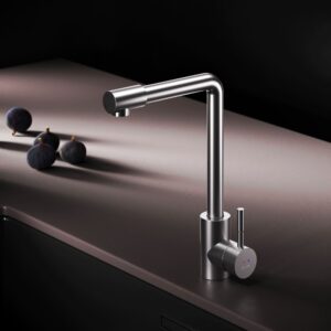 F85B05011 X-Joy S, смеситель для кухни с L-изливом, сатин