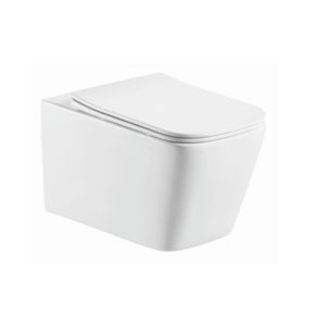 Унитаз подвесной AQUATEK ЛИБРА безободковый AQ0530-00 515*355*350 мм, горизонтальный выпуск, тонкое сиденье с механизмом плавного закрывания, крепеж