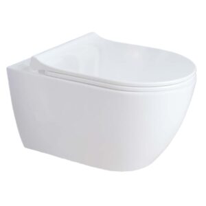 Унитаз подвесной AQ0700-001 Aquatek Поларис 520х365х370мм, тонкое сиденье с механизмом плавного закрывания, крепеж