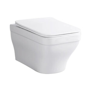 Унитаз подвесной безободковый AQUATEK АМАДЕО AQ1163-00 520*365*320 мм, горизонтальный выпуск, тонкое сиденье с механизмом плавного закрывания, крепеж