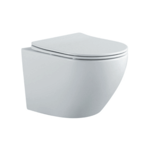 Унитаз подвесной безободковый AQUATEK ЕВРОПА AQ1901-MW 525*360*320 мм, белый матовый, горизонтальный выпуск, тонкое сиденье с механизмом плавного закрывания, крепеж