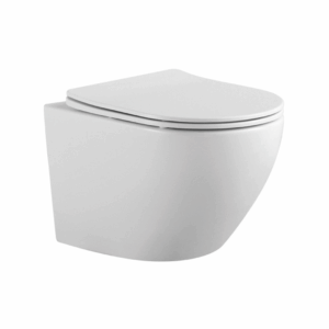 Унитаз подвесной безободковый AQUATEK ЕВРОПА AQ1901-00 525*360*320 мм, горизонтальный выпуск, тонкое сиденье с механизмом плавного закрывания, крепеж