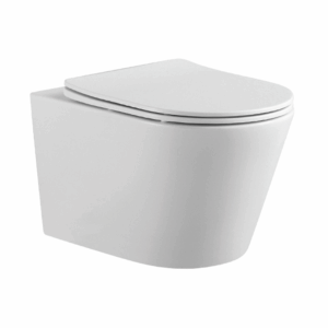 Унитаз подвесной безободковый AQUATEK ВЕГА AQ1905-MW 525*360*320 мм, белый матовый, горизонтальный выпуск, тонкое сиденье с механизмом плавного закрывания, крепеж