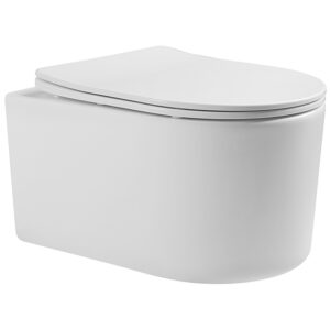 Унитаз-компакт подвесной безободковый AQUATEK МИЯ AQ2004-00 490*370*340 мм, горизонтальный выпуск, тонкое сиденье с механизмом плавного закрывания, крепеж