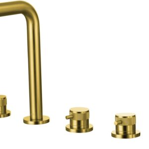 Смеситель на борт ванны Allen Brau Priority 5.31007-GB (с внутренней частью) золото браш