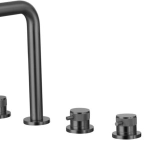 Смеситель на борт ванны Allen Brau Priority 5.31007-MG (с внутренней частью) графит браш