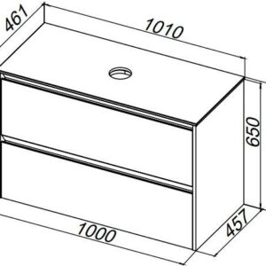 Столешница Allen Brau Activity 100 1.35024.AL акриловый камень альба