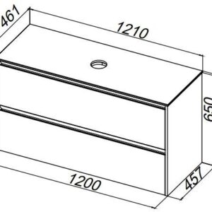 Столешница Allen Brau Activity 120 1.35025.ST акриловый камень сатин