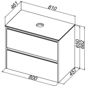 Столешница Allen Brau Activity 80 1.35022.ON акриловый камень оникс