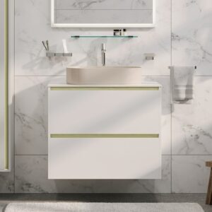 Тумба под раковину Allen Brau Activity 90 1.34013.WM белый матовый/олива браш