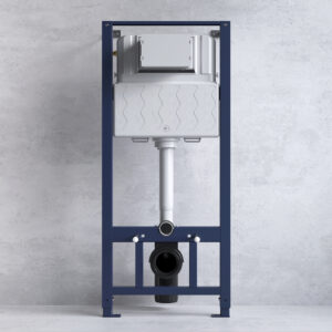 I012704.7001 Pro инсталляция для подвесного унитаза с пневматич клавишей Pro S пластик, белый