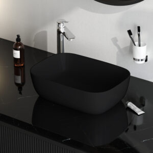 M8FWCC10450BM Func Раковина накладная, прямоугольник, 45 см, цвет черный матовый