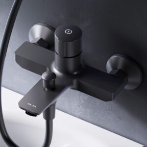 F85A10522_xxx X-Joy TouchReel смеситель д/ванны/душа нажимной, чёрный