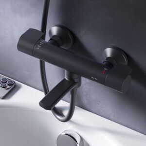 F85A50022 X-Joy, смеситель д/ванны/душа с термостатом, черный, шт