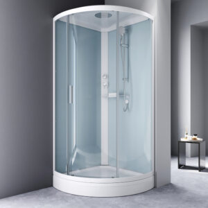 W88C-401-090WT X-Joy кабина душевая 90x90, 1/4 круга, профиль белый, стекло прозрачное