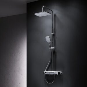 F078F300 Func, душ.сис-ма: см-ль-полка д/ванны/душа с ТМС, душ.штанга, верхн. душ квадр., ручн.душ,