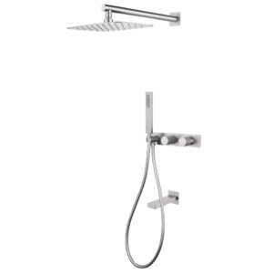 Душевая система ABBER Rund AF8717SP скрытого монтажа с изливом, сатин