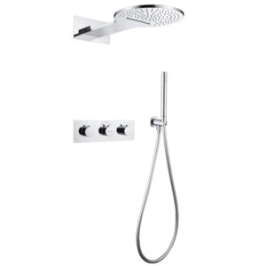 Душевая система ABBER Wasser Kreis AF8151 скрытого монтажа без излива, термостат, хром