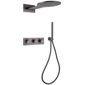 Душевая система ABBER Wasser Kreis AF8151NG скрытого монтажа без излива, термостат, никель