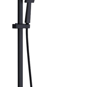 Душевая стойка ABBER Daheim AF8216BL с изливом, черный матовый