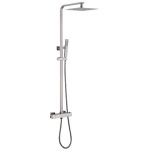 Душевая стойка ABBER Daheim AF8260SPL с термостатом без излива, сатин