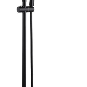 Душевая стойка ABBER Thermostat AF8516B с термостатом и изливом, черная матовая