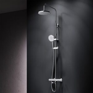 F0785A500 X-Joy, душ.система: см-ль д/ванны/душа с ТМС, душ.штанга,верхний душ 220мм, ручн душ,хром