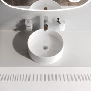 M8FWCC40400WG Func Раковина накладная, круглая, 40 см, цвет белый глянец