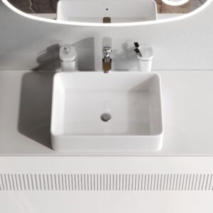 M8FWCC10500WG Func Раковина накладная, прямоугольная, 50 см, цвет белый глянец