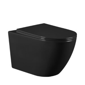 Унитаз ABBER Bequem AC1103MB подвесной черный матовый, безободковый