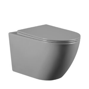 Унитаз ABBER Bequem AC1103MG подвесной серый матовый, безободковый