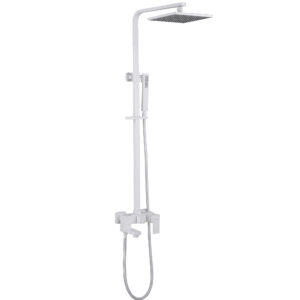 Душевая стойка ABBER Daheim AF8216WL с изливом, белая матовая