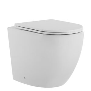 Унитаз ABBER Bequem AC1111T приставной белый, безободковый, смыв торнадо